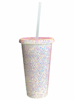 Load image into Gallery viewer, 24 oz White AB Jelly Reusable Tumbler
