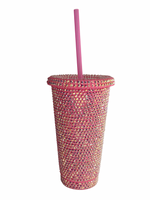 Load image into Gallery viewer, 24 oz Pink AB Jelly Reusable Tumbler
